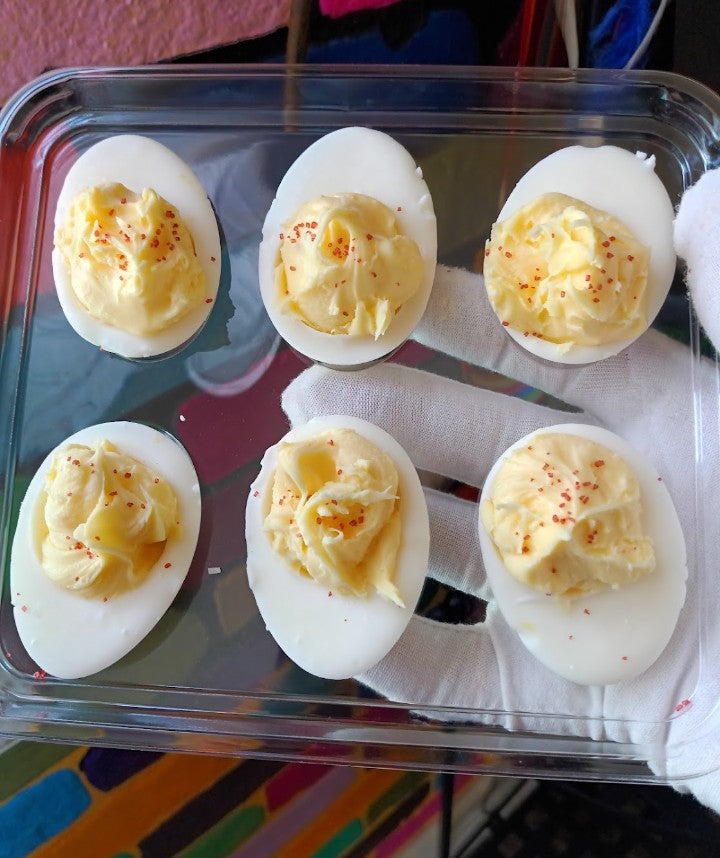 White Chocolate Deviled Eggz 6-Pack *ORDERS SHIP WHEN TEMPS UNDER 75° UNLESS YOU PICK ICE PACK SHIPPING*