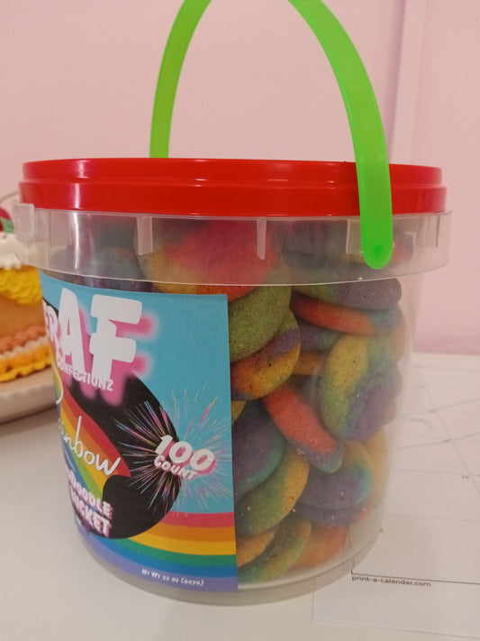 Pride Bucket of SniQueerDoodles 100ct $45 *snickerdoodle cookies*