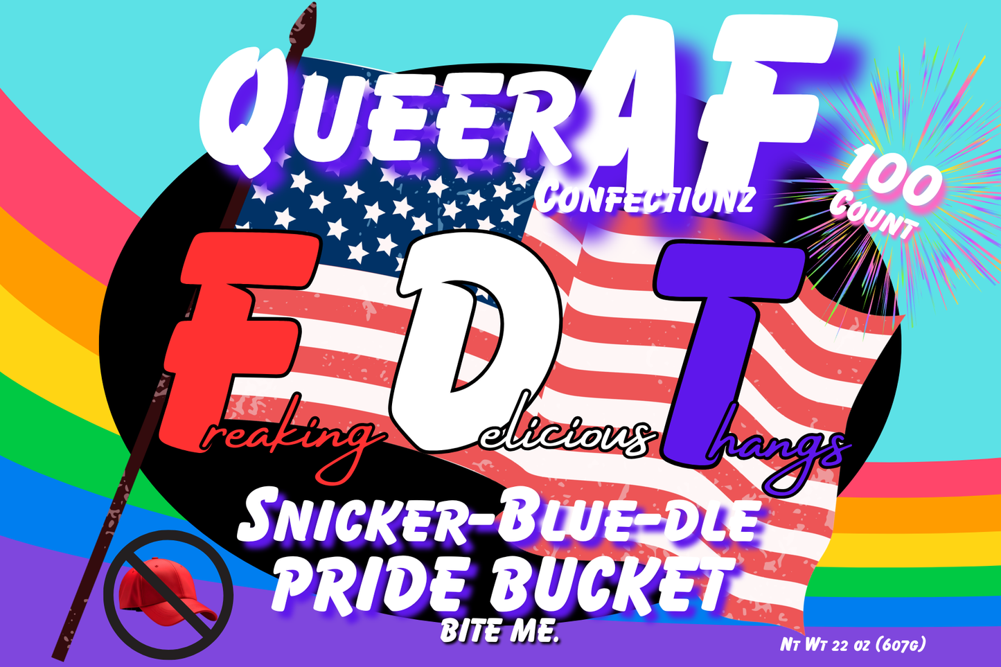 SNICKER-BLUE-DLES INDEPENDENCE DAY MINI COOKIE BUCKET *PREORDER* read description