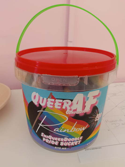 Pride Bucket of SniQueerDoodles 100ct $45 *snickerdoodle cookies*